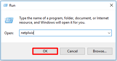 change to administrator windows 10 open netplwiz