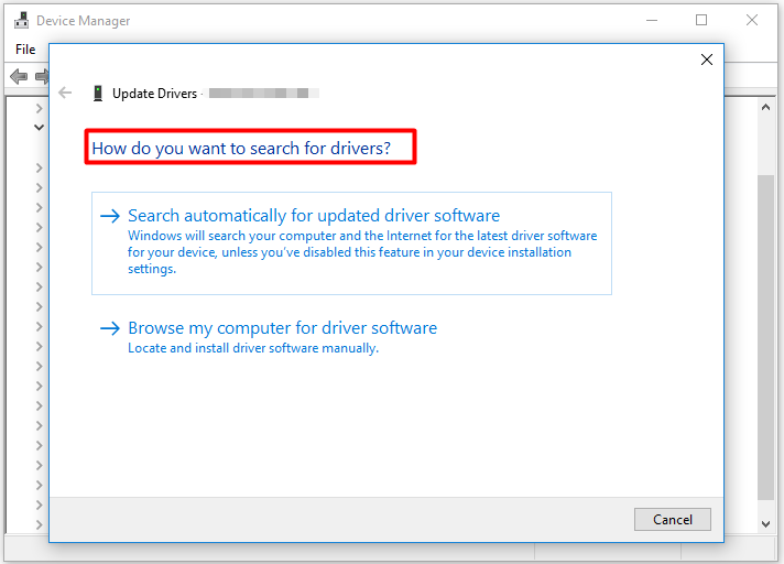 choose a driver update method
