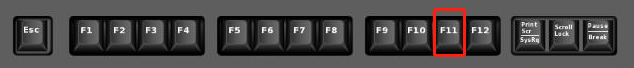 press the F11 key