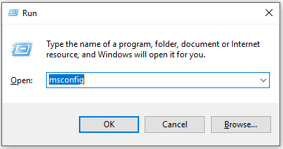 open system configuration tool from run window
