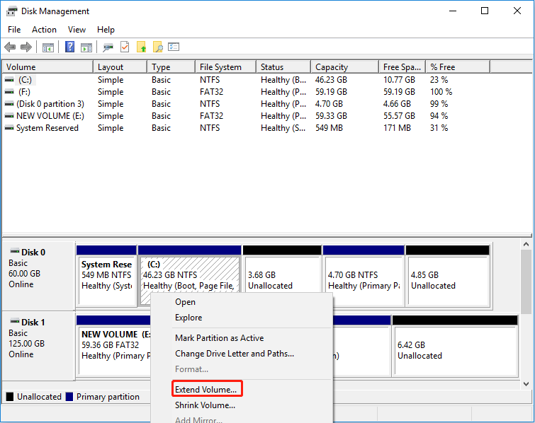 extend C drive