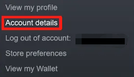 choose Account details