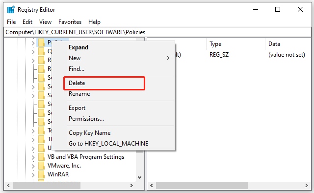 delete the Plex registry keys