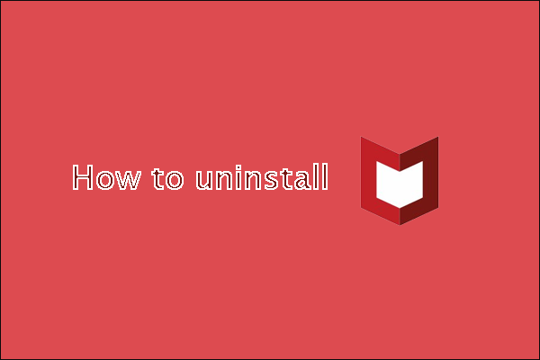 how to uninstall McAfee
