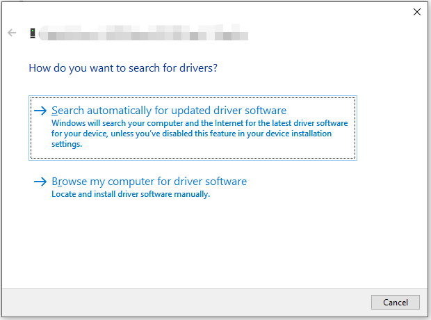 choose a driver update method