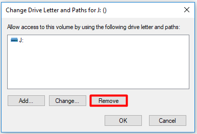 click Remove