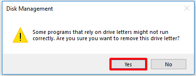 click Yes