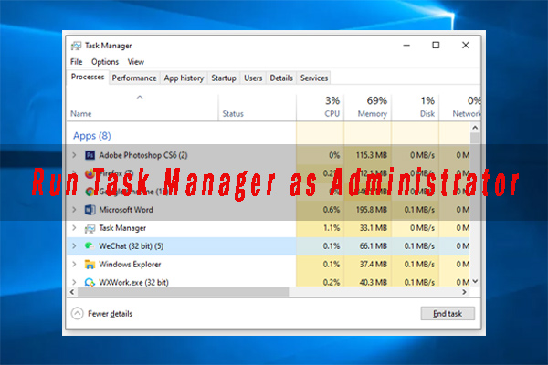 run task manager as admin thumbnail