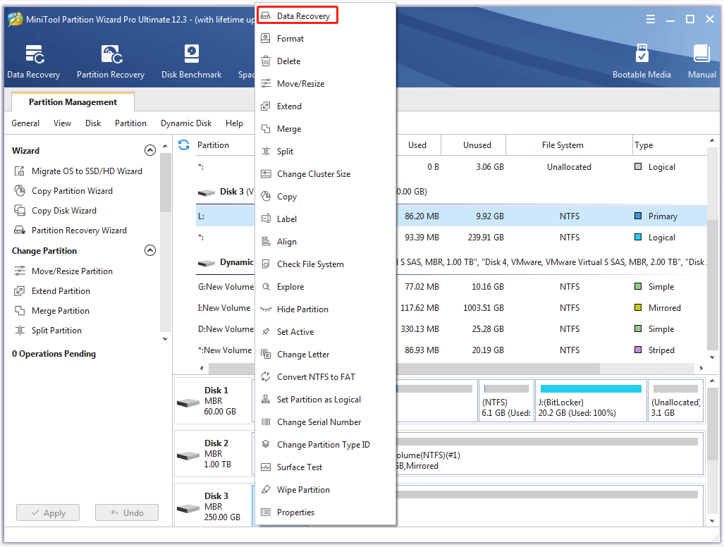 testdisk restore partition
