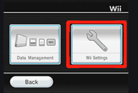 select Wii Setting on Console