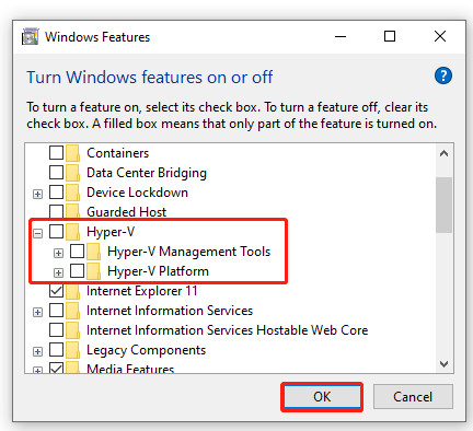disable Hyper V