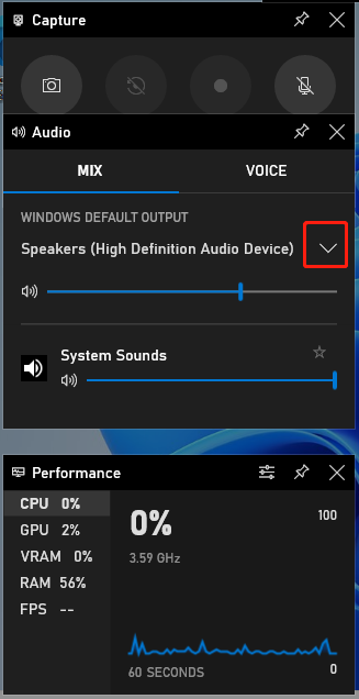change the default audio output device on Windows 11