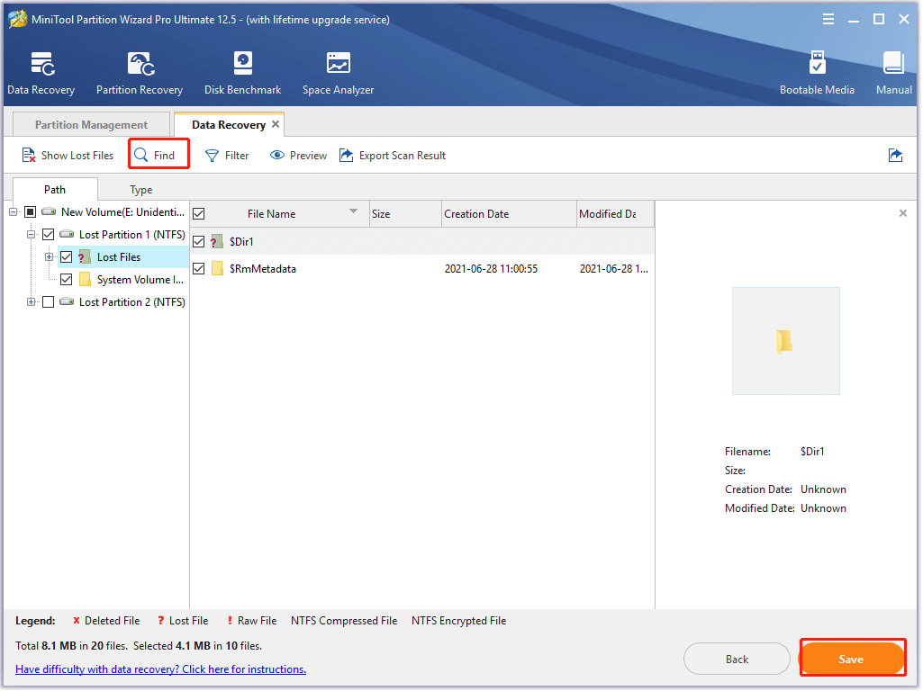 not able to change drive letter and paths save the restored data