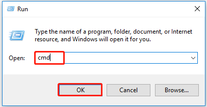 open Command Prompt from the Run utility