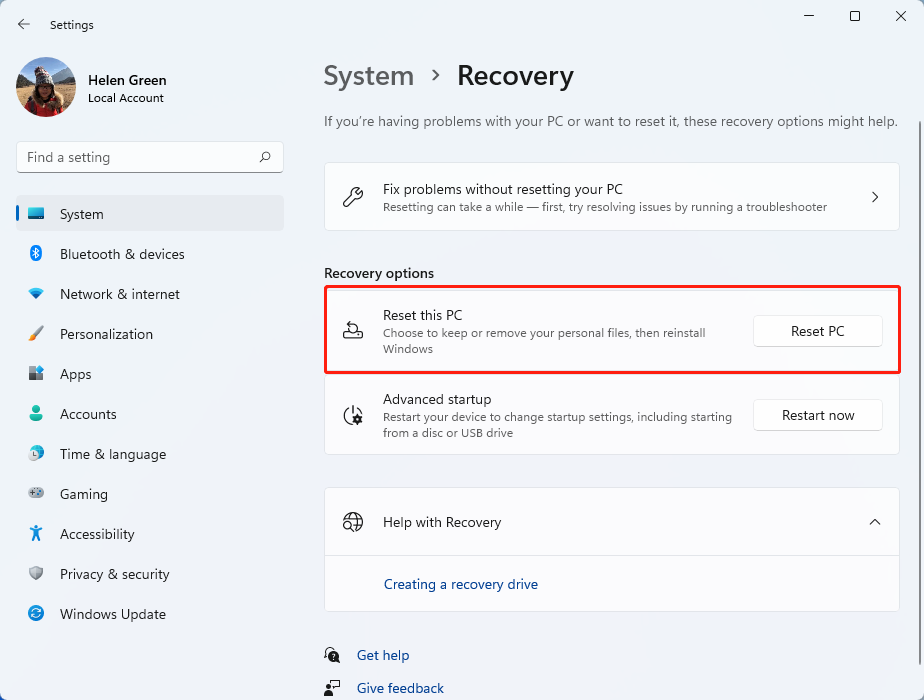 How to Reset Windows 11? [Step-by-Step Guide] - MiniTool Partition Wizard