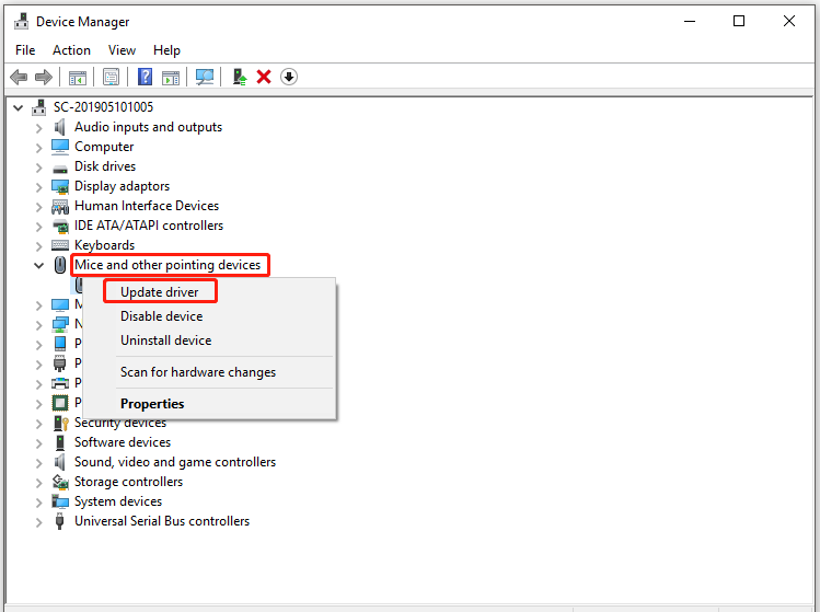click Update driver