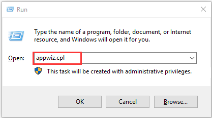 type appwizcpl in the run box
