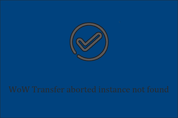 Transfer aborted instance not found