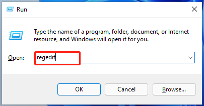 open registry editor from run window