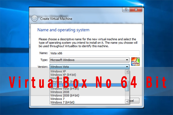 VirtualBox no 64 bit