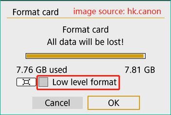 Format card interface on C