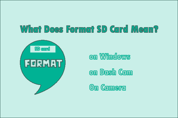 what does format SD card mean