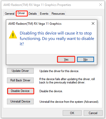 disable graphics driver