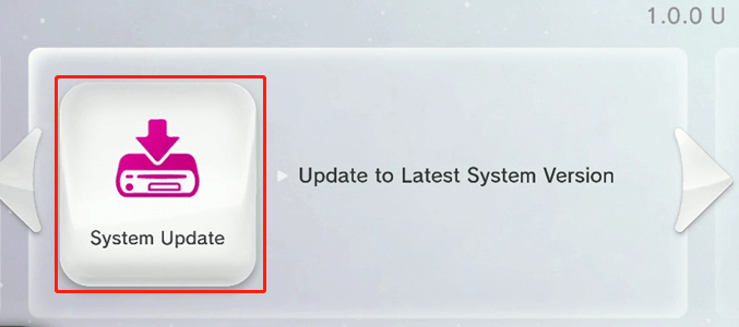 select System Update in Wii U
