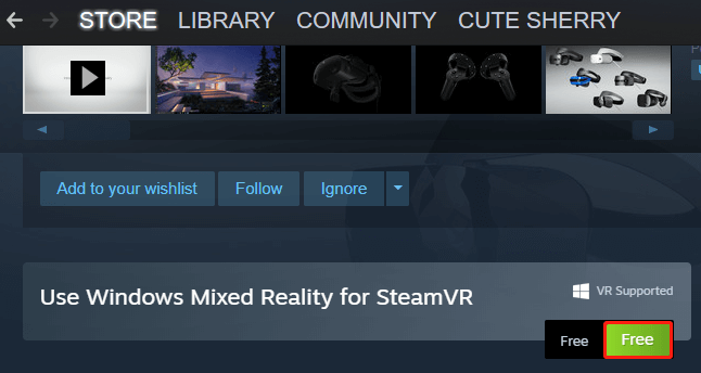 Mixed clearance reality steamvr