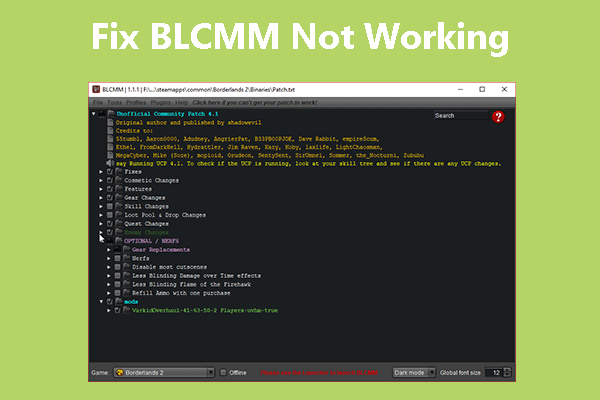 BLCMM not working