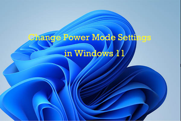 change power mode settings in Windows 11