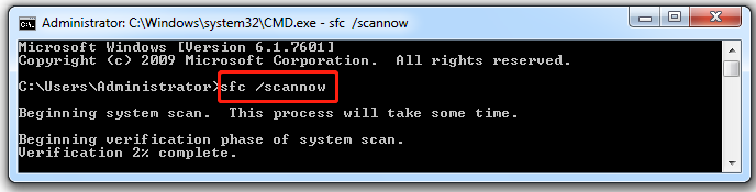 run an SFC scan in Windows