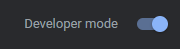 enable Developer mode