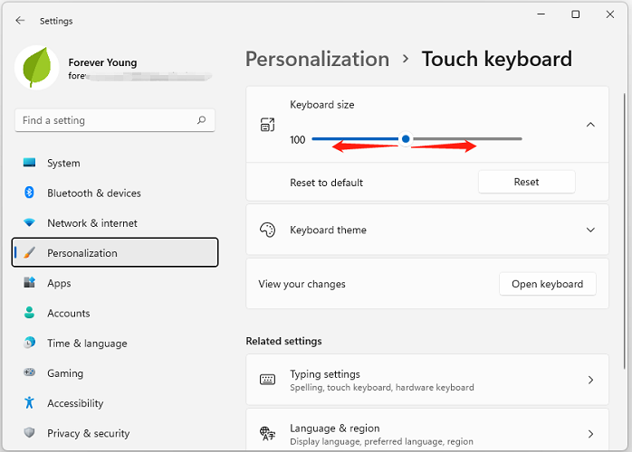 customize the touch keyboard on win11 1