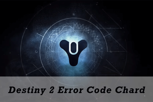 : Destiny 2 error code chard