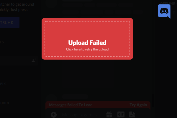 Discord upload failed