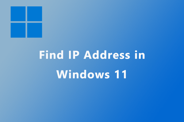 find IP address in Windows 11