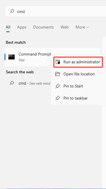 run Command Prompt as administrator