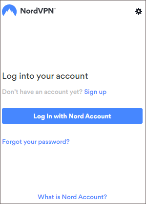 log into your account