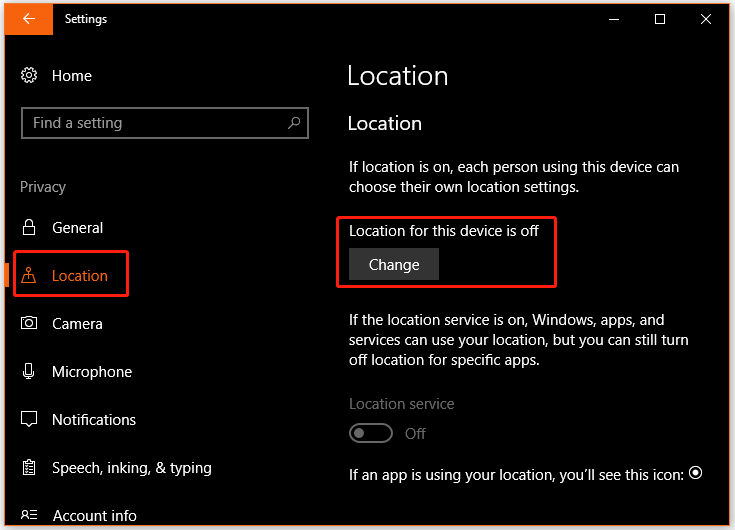 enable location services windows 10 registry