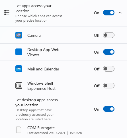 let apps access your location