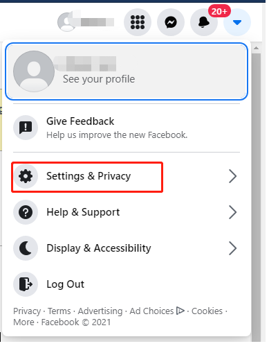 click Settings and Privacy