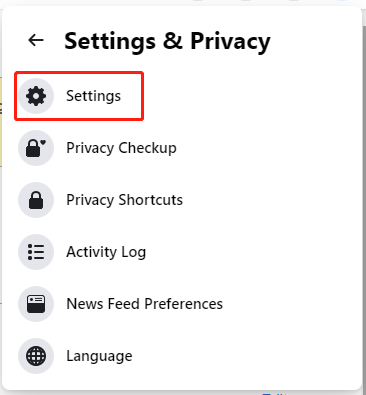 tap Settings