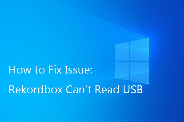 Rekordbox can’t read USB drive