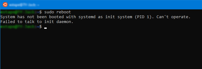 system not booted with systemd as init 1