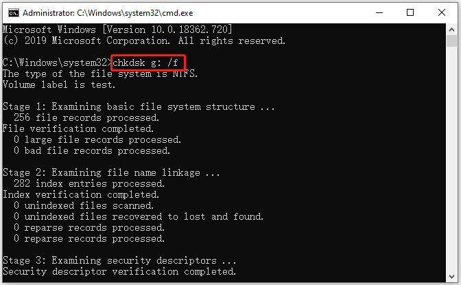 chkdsk