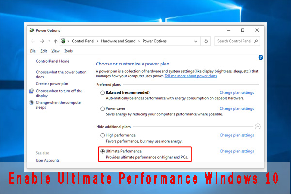how to add high performance power plan windows 10 cmd
