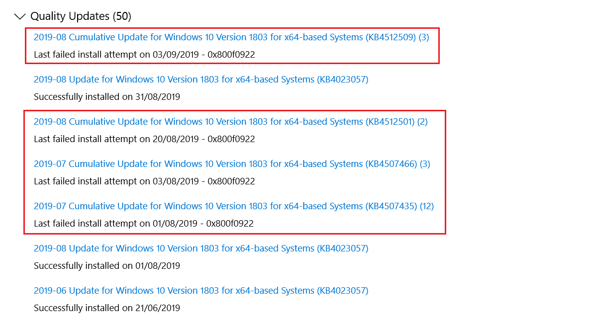 Cumulative Update For Windows 10 Version 1803 Failed [3 Fixes] - Minitool  Partition Wizard