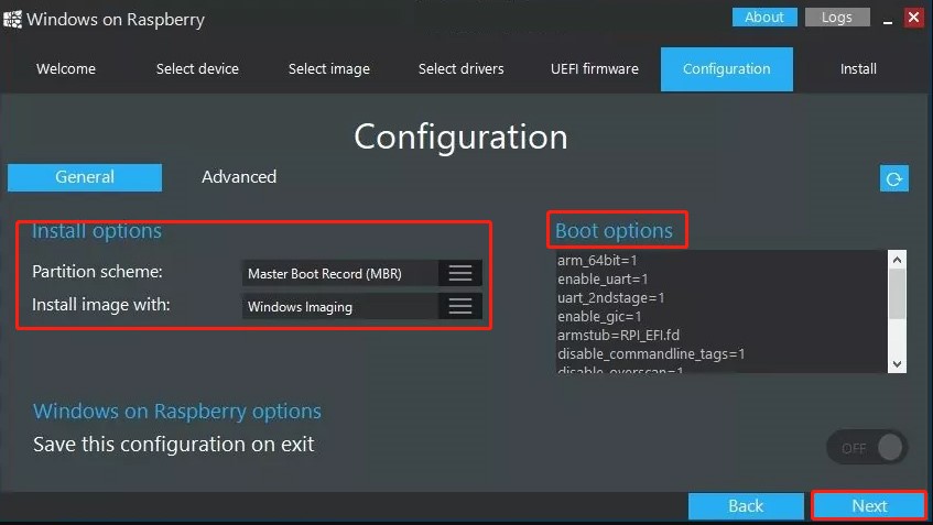 set up Configurations in WoR