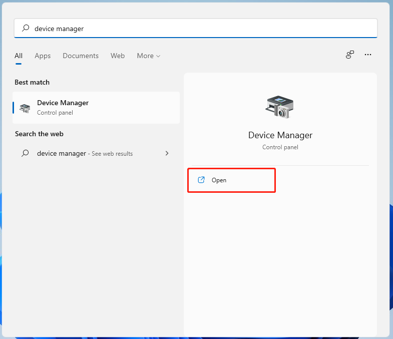 open Device Manager